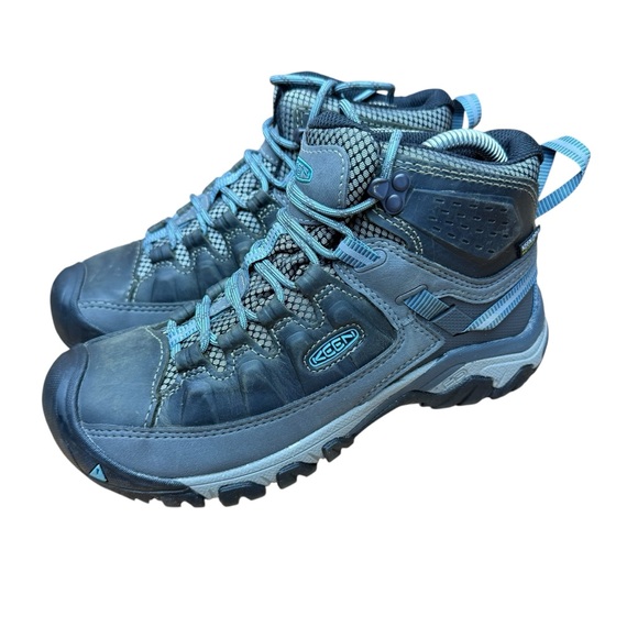 KEEN Women sz 6.5 Targhee 3 Mid Height Waterproof Hiking Boots Magnet/Atlantic - Picture 1 of 8